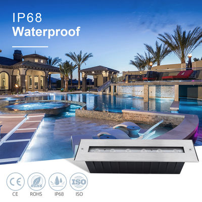 Новый прямоугольный яркий асимметричный луч IP68 SS316L подводный свет подводный свет светодиодный линейный заземленный свет стена была