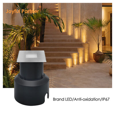 IP67 светодиодное освещение на земле 1W 2W 3W углубленный квадратный тип SS покрытие замороженное стекло без линз