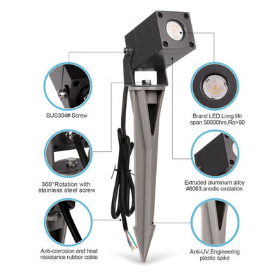 Квадратное дерево светодиодный садовой свет водонепроницаемый IP65 Алюминиевый наружной газоны лампы с сертификацией CE