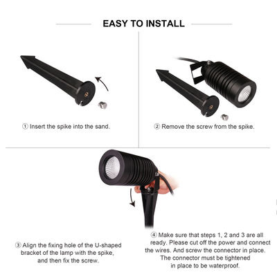 Водостойкие светодиодные наружные ландшафтные прожекторы IP66 14W COB Садовые шпиковые огни