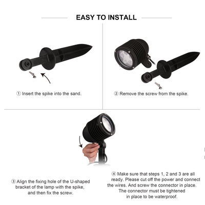 Регулируемый угол светодиодного садового освещения 2700k - 6500k IP65 Внешний деревянный светопроектор