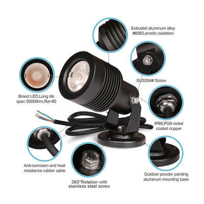 IP66 COB Наружные водонепроницаемые низковольтные светильники для садов