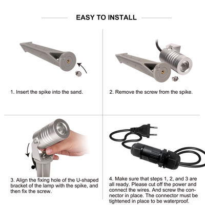 Теплые белые 3W наружные светофоры IP65 светодиодные ландшафтные садовые огни