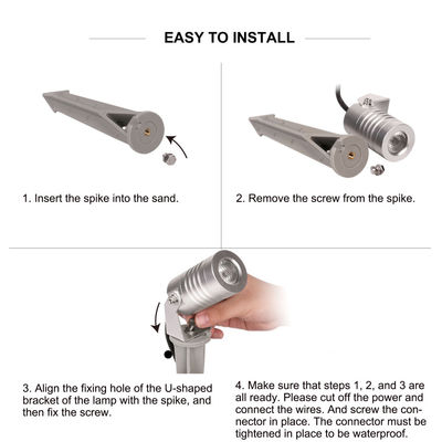 Водонепроницаемость IP65 Алюминиевый светодиодный садовый свет Теплое белое наружное освещение