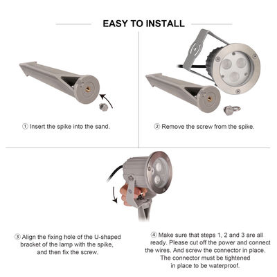 RGB Красочный пейзаж Внешние деревья Светильники водонепроницаемые 9W Садовый светодиодный светодиодный фонарь