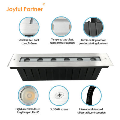 6W 12W Садовое линейное освещение с углублением Теплое белое SUS 316 Длина 328 мм Для наружного использования