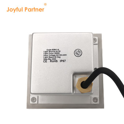 12VDC Квадратная подземная лампа IP67 4W 8W 125*125MM из нержавеющей стали DMX RGBW4in1