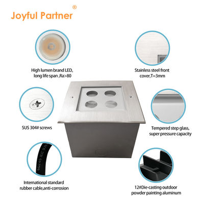 Квадратный светодиодный подземный свет оригинальный CREE/OSRAM LED 4W 8W IP67 CE RoHS для ландшафтного пути