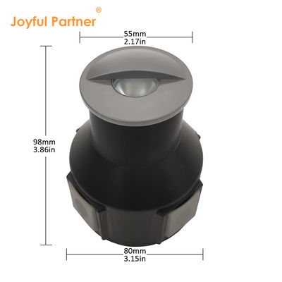 Односторонний вид мини светодиодный погребенный свет DC 24V нержавеющая сталь 316 мороженое стекло полузатенение крышка