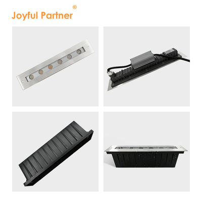 Линейный светодиодный наземный свет 12 Вт DMX512 Нержавеющая сталь Передняя крышка пол втянутый