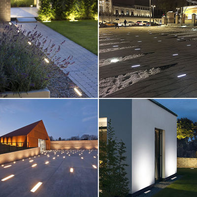 Линейный светодиодный наземный свет 12 Вт DMX512 Нержавеющая сталь Передняя крышка пол втянутый