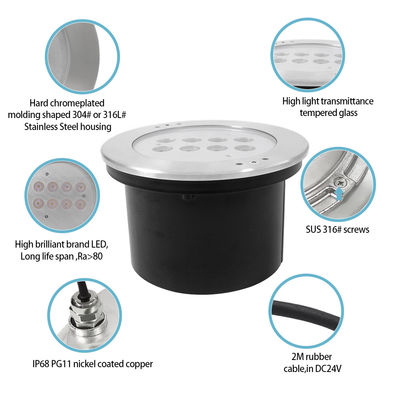 RGBW подводный свет 4In1 316 нержавеющей стали 40W DC24V светодиодные бассейны