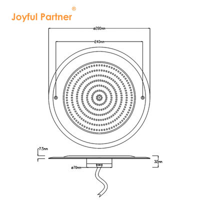 IP68 Светодиодный светильник PAR56 для бассейна RGB, смена цвета, 12 В постоянного/переменного тока, 35 Вт, диаметр 280 мм, SMD2835, 432 шт., с цветной упаковкой