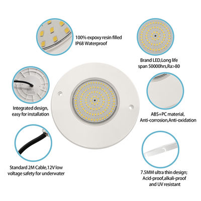 Подводный светодиодный бассейн PAR56 AC12V Ultra Thin H=7.5mm 10W 18W 25W 35W RF дистанционное управление