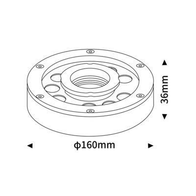 9W 18W 27W RGB Погружаемый фонтан Нозель Кольцевая лампа 24VDC RGB цвет для подводного применения