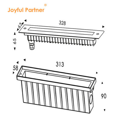 Наружное низковольтное освещение бассейна IP68 6W подводное линейное освещение
