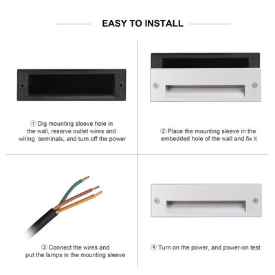 Продольные лампы прямоугольника AC100-220V 5W IP65 SMD LED 2700K с пластиковым монтажным рукава