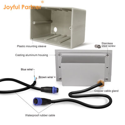 Квадратный IP65 светодиодный стеновой фонарь 12V 24V теплый белый светодиодный лестничный стеновой фонарь