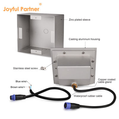 Светодиодный стеновой фонарь IP65 водонепроницаемый квадрат DC12V AC220V напряжение