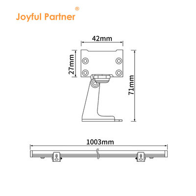 Алюминиевый цвет 18 Вт светодиодные стеновые лампы для стиральных машин Внешний водонепроницаемый линейный свет