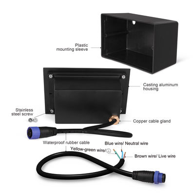 SMD 6W светодиодный стеновой светильник IP65 погребенная напольная лампа наружные светодиодные ступенчатые огни
