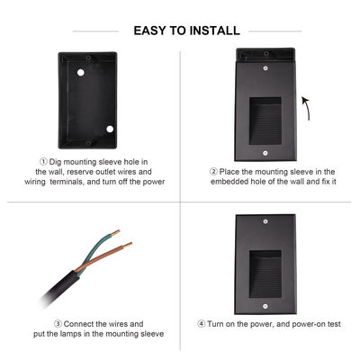 SMD 6W светодиодный стеновой светильник IP65 погребенная напольная лампа наружные светодиодные ступенчатые огни