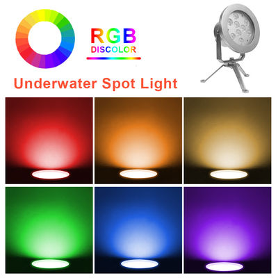 LED RGBW Подводный фонтанный свет DMX Управление Нержавеющей стали Подводные огни