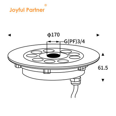 Светодиодный фонтанный свет 316 НЕРЖЕЛЕЗНОЙ сталь РГБ ОДИН ЦЕЛЬ 170*61 мм DC12V/24V IP68 водонепроницаемость