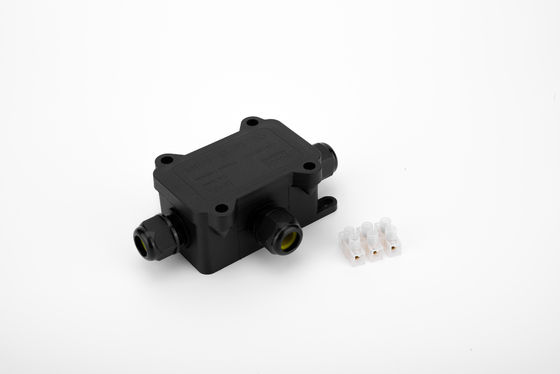 Водонепроницаемая коробка соединения кабеля H тип 3 Way Пластиковый черный цвет быстрый терминал