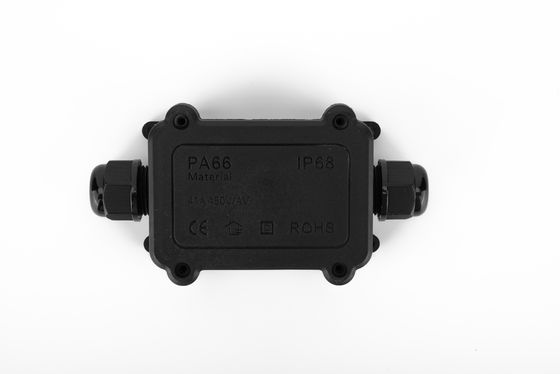 Водонепроницаемая коробка соединения кабеля H тип 3 Way Пластиковый черный цвет быстрый терминал