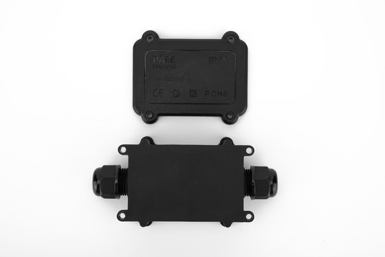 Водонепроницаемая коробка соединения кабеля H тип 3 Way Пластиковый черный цвет быстрый терминал