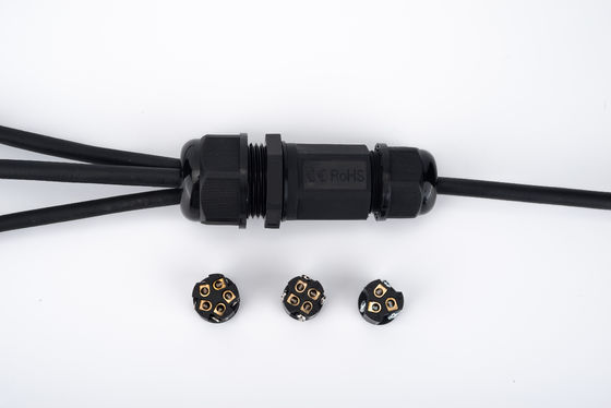 IP68 быстрый соединитель водонепроницаемый 1 в 2 из черный цвет для подземного кабельного соединения