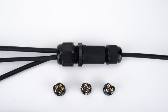 IP68 быстрый соединитель водонепроницаемый 1 в 2 из черный цвет для подземного кабельного соединения