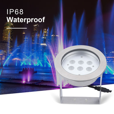 Нержавеющая сталь 316L Подводный светодиодный прожектор 24W RGBW IP68