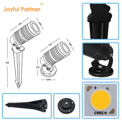 14W LED IP65 Ландшафтная дорожка Лампа газона Регулируемая наружная точка Садовый шпик