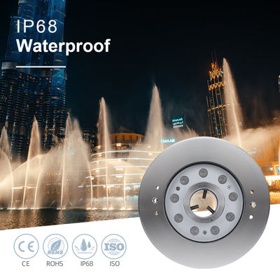 Подводная фонтанная лампа IP68 9W RGB из нержавеющей стали 316 для музыкального фонтана