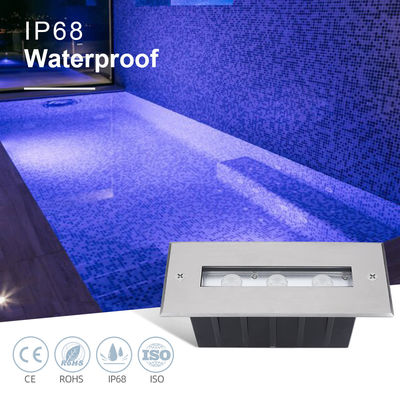 IP68 Свет бассейна 3W 6W RGB Одноцветный подводный линейный стеновой стиральщик Свет с пластиковым монтажным ручкой