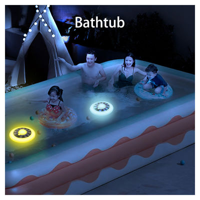 IP68 водонепроницаемый дистанционный заряжаемый дисплей температуры RGB Солнечные плавучие бассейнные огни для бассейна