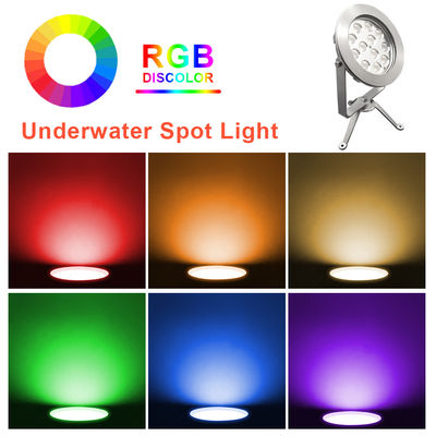RGB светодиодный подводный светильник 12x3 Вт RGB 3-в-1 уличный водонепроницаемый из нержавеющей стали 304 с минимальным объемом заказа