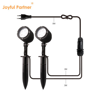 5 Вт наружное покрытие порошковым покрытием Дом с светодиодной одноцветной пластиковой шиной DC24V Садовые ландшафтные прожекторы для деревьев