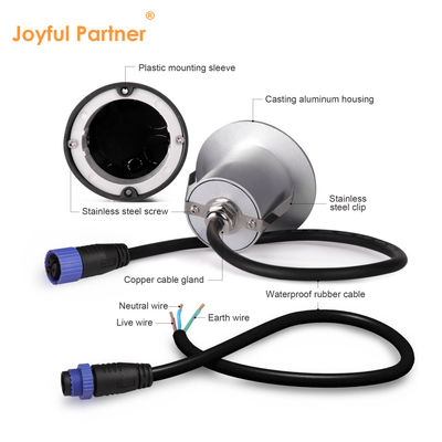 2 Вт светодиодный свет DC24V Шаговые огни Теплый белый IP65 водонепроницаемый Стенный свет Лестница с пластиковой установкой