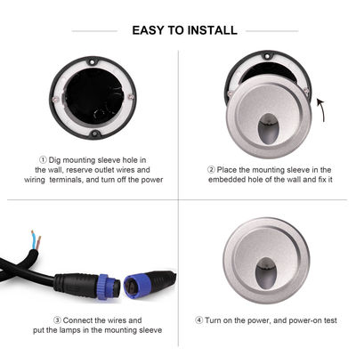 1W Алюминиевое жилье Наружная стена светодиодные огни коридор светодиодные лестничные шаги свет с IP65 водонепроницаемым