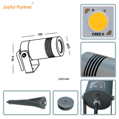 DIA 50mm 6W CREE COB LED Алюминиевая крышка для лица DC12v 24v Садовые огни с затенением