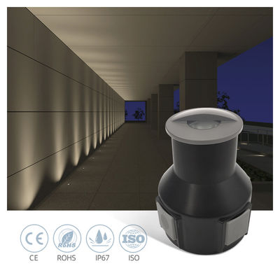 Закапываемый светодиодный подземный светильник IP67 LED 12V-24VDC низкого напряжения 1W 3W для грунта с матовым стеклом