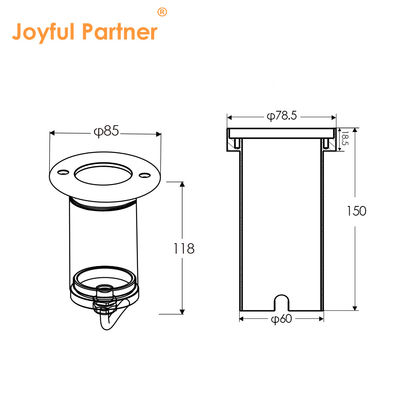 Наружный заземленный свет противоблестящий холодный белый цвет AC220V DC12-24V Напряжение из завода