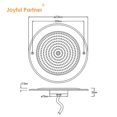 Светодиодный бассейн Ultra Slim Resin Filled DIA230mm AC/DC 12v PC Прозрачная крышка Поддержка настройка