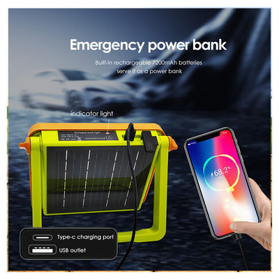 IP65 водонепроницаемый светодиодный солнечный рабочий свет 5054 Epistar LED 1000LM с аккумулятором емкостью 7500mAh
