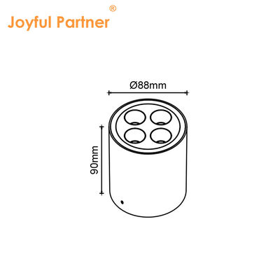 Spot Garden LED Ceiling Light Surface Mounted Cylindrical Aluminum 220V 8W 3000K Теплый белый