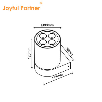 Фабрика пользовательская поверхность монтированные нижние фонари 4 * 2w SMD LED Внутренний Внешний IP65 цилиндр Четырех отверстий