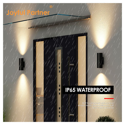 Сконс Внешний настенный свет IP65 современный матовый черный алюминиевый цилиндр садовый крыльцо вверх-вниз свет